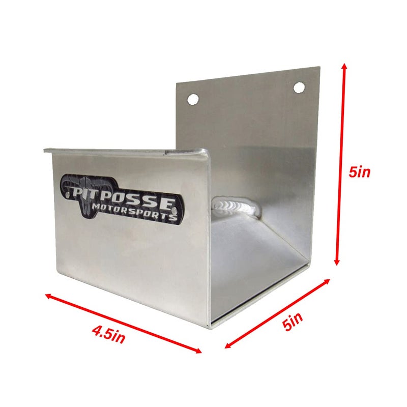 Pit Posse 463 Cord Hose Hanger Organizer for Enclosed Race Trailer Garage Shop - Made in USA - Aluminum Wall Holder Hook Storage Shelf 4.5 x 5 x 5-5 Year Warranty (Silver) - Image 4
